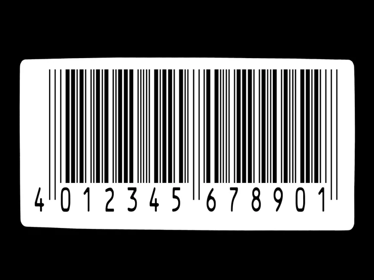 a close up of a barcode on a cell phone