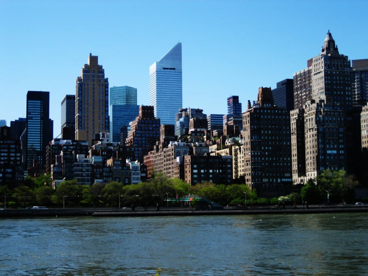 a view of a city that looks like it is next to the water