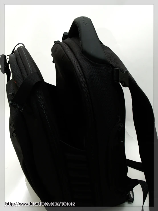 a close up of a back pack with an external pocket