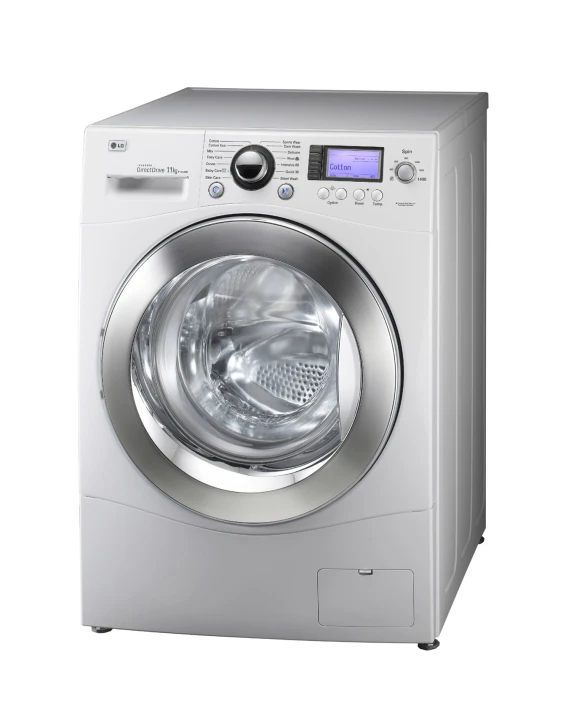 a washer with the door open