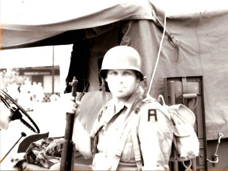 an old po shows a young man in a uniform