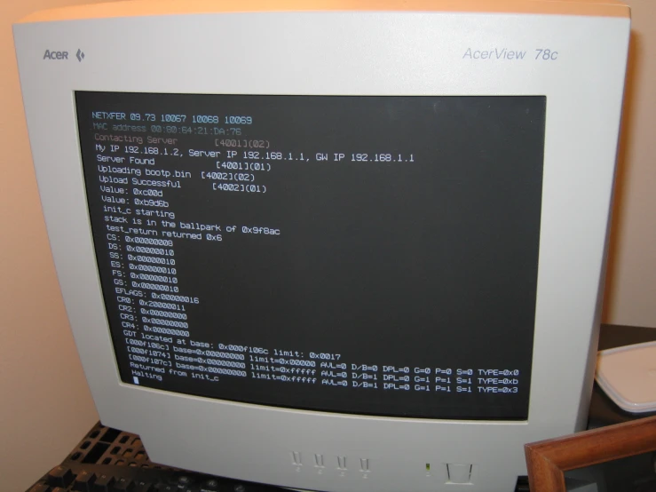 a computer monitor has a program displayed on it