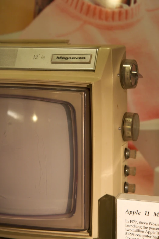 an old tv set with the screen turned off