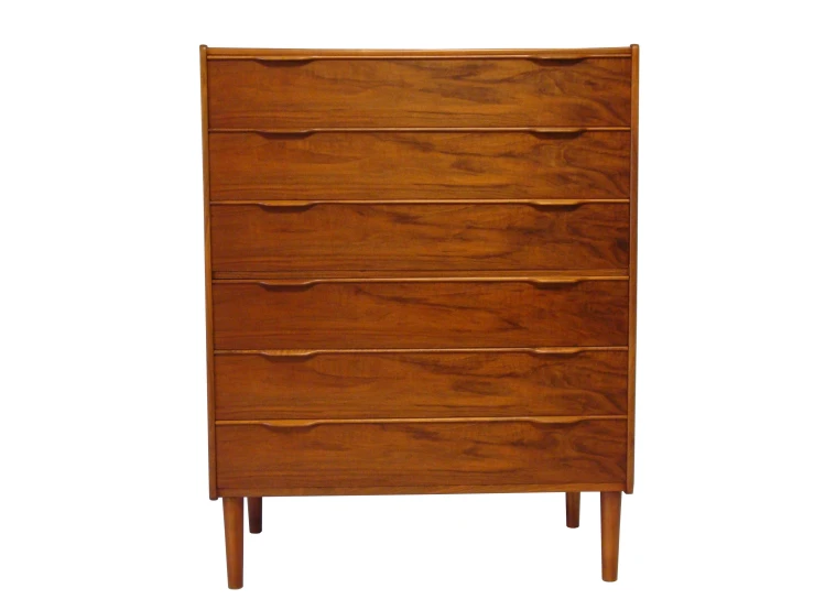 a brown dresser with a brown handle on the bottom