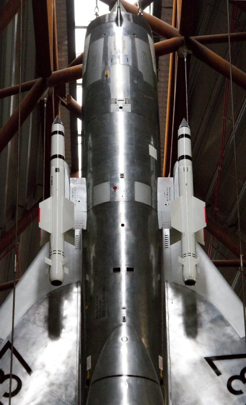 an airplane in a hanger in a hangar