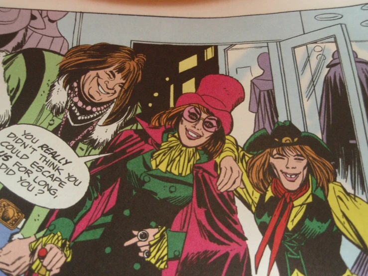 the women in comics were dressed up like the real people