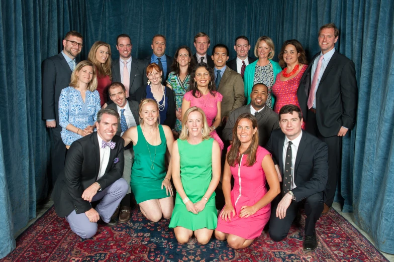 the group of people is posing for a picture