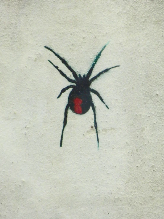 the painting is made to look like it has a spider on it