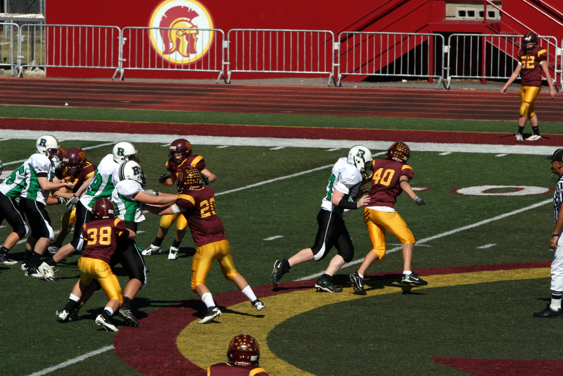 football players on the field in uniform