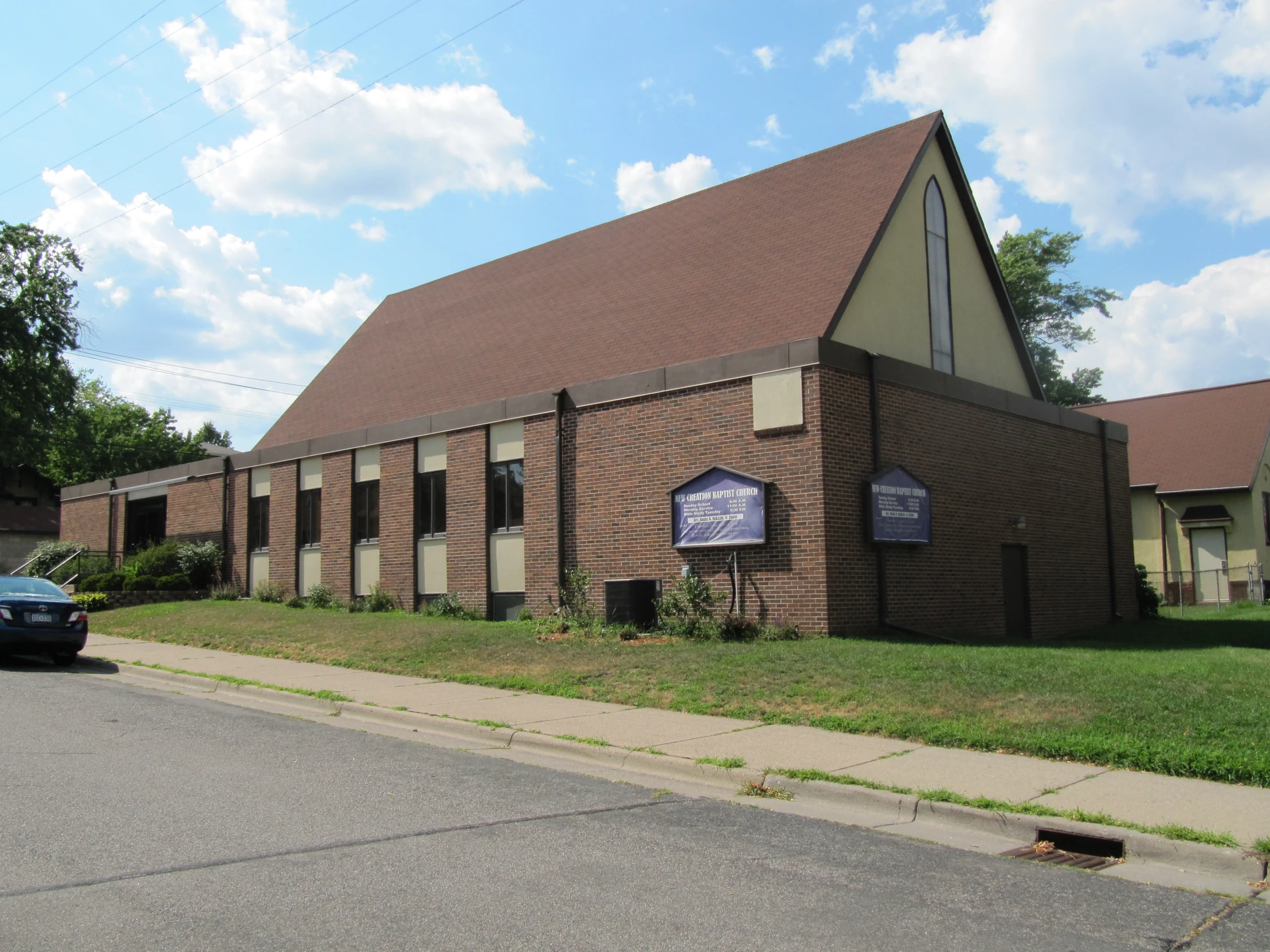 an old church in a vacant area is seen