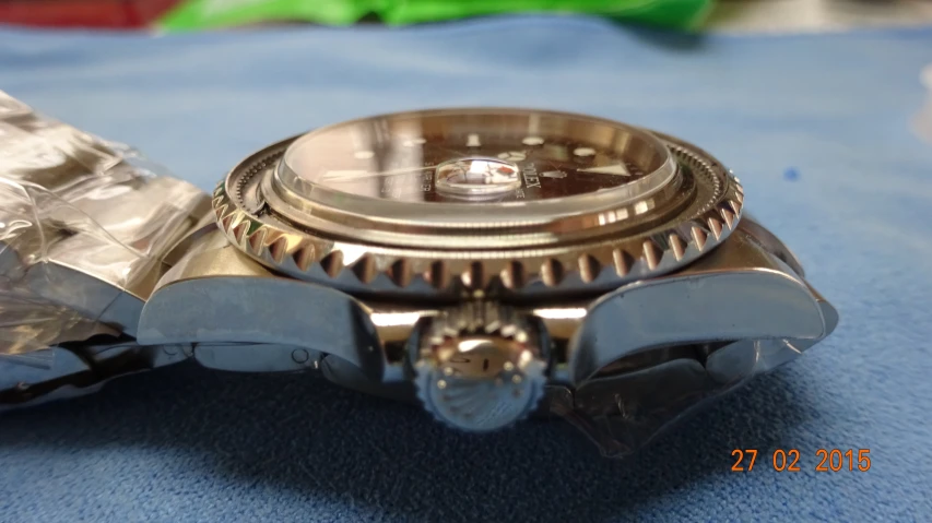 a very nice looking watch with silver hands