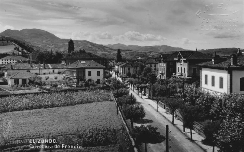 a black and white po of an italian town