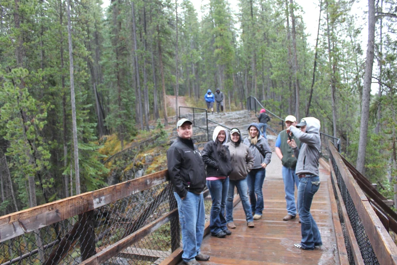 a group of people are taking pictures of themselves