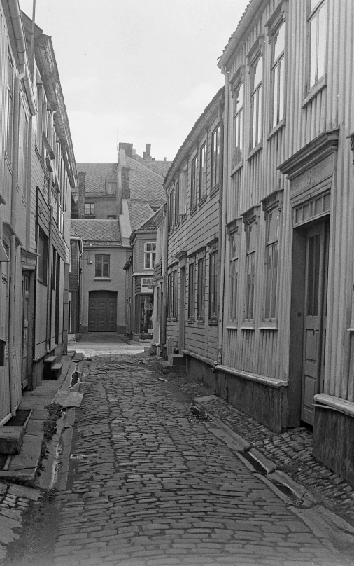 the back alley is made from old buildings