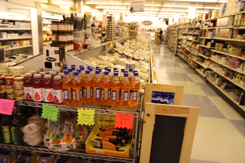 a store filled with lots of shelves filled with liquid