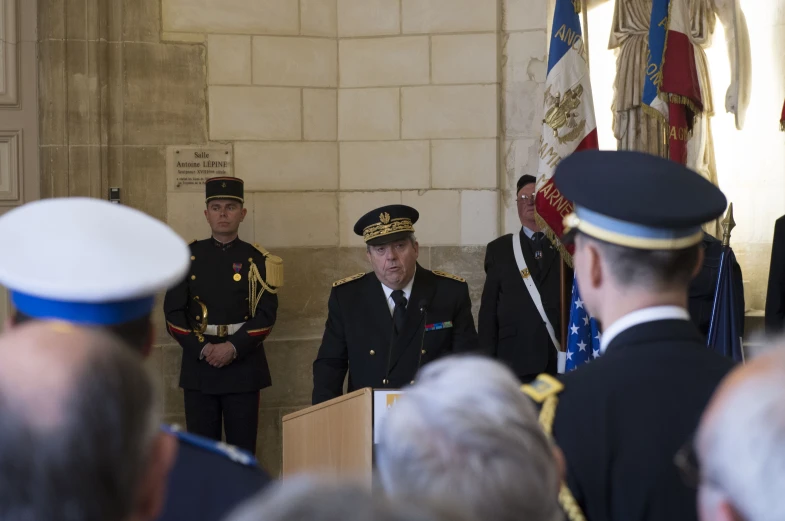 a couple of military officers standing next to each other