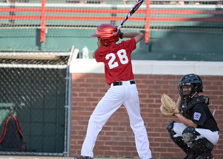 a baseball player preparing to swing a bat