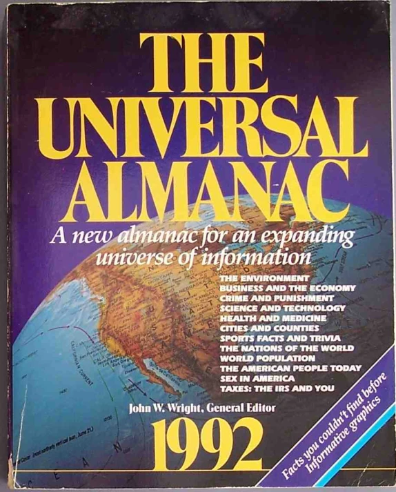 an old book about the universal almanac