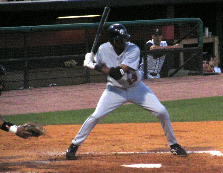 a man is on a baseball field about to swing
