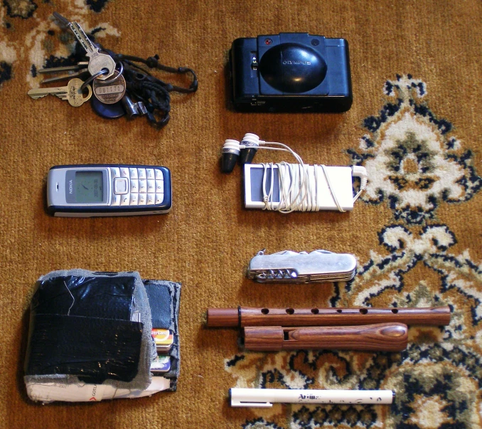 various electronic items are arranged in different styles