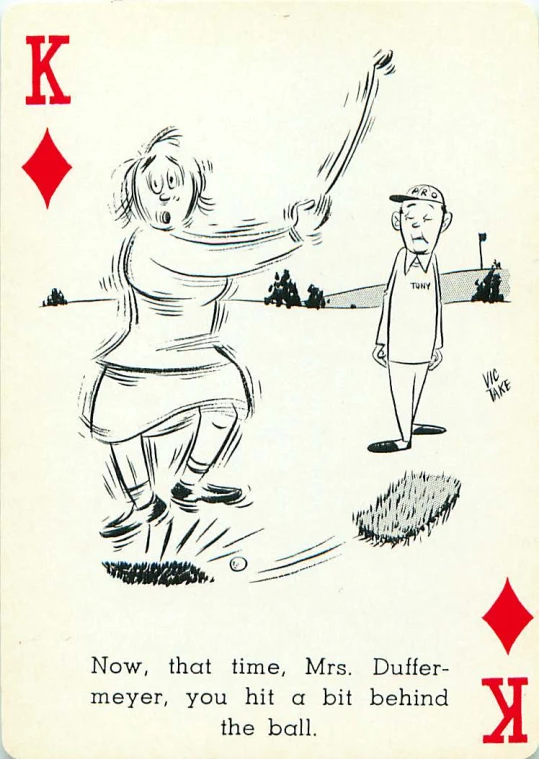 a card depicting a person swinging a tennis racquet