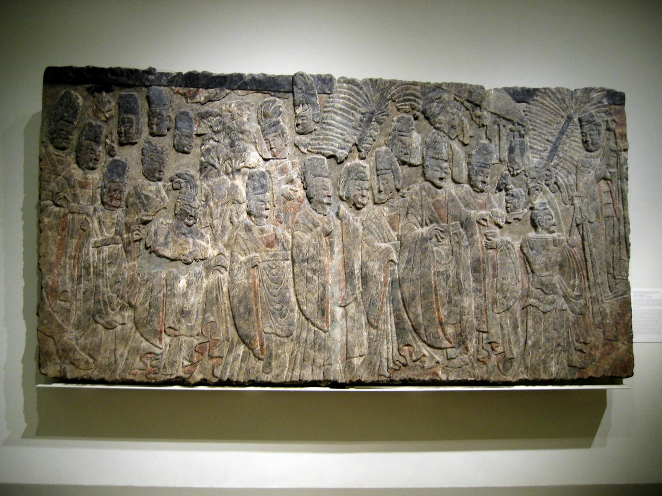 the carving depicts an ancient egyptian war scene