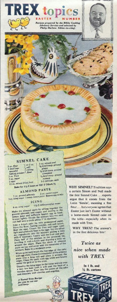 an old ad for tex cookies with pies and other toppings