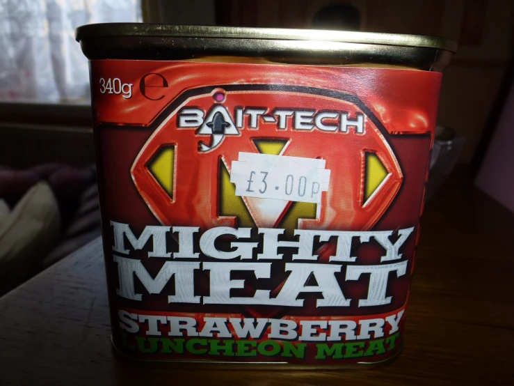 a can of spaghetti, which contains some meat