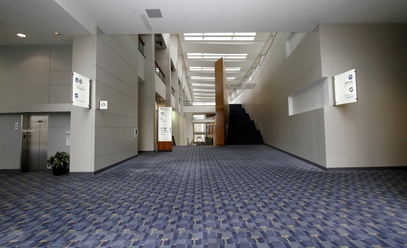 there is a very long hallway with light coming through it