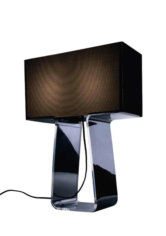 the desk lamp is shown with a black shade