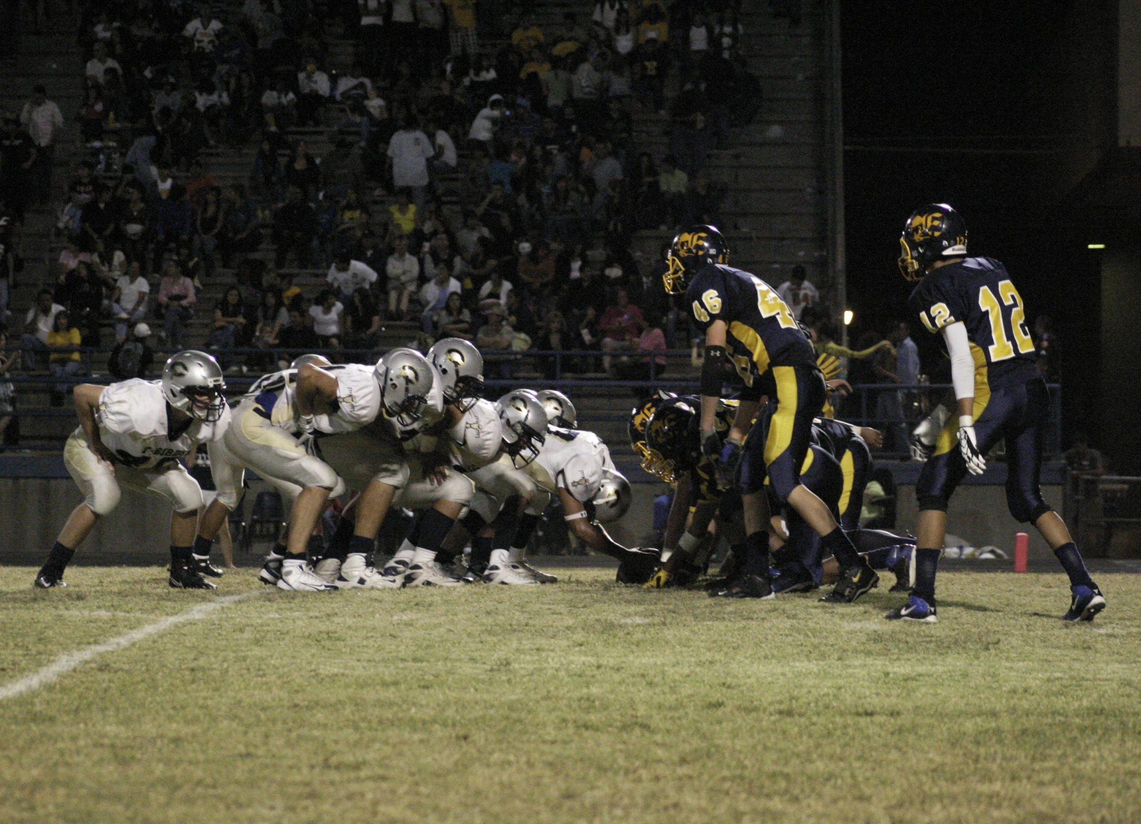 some football players in action on the field