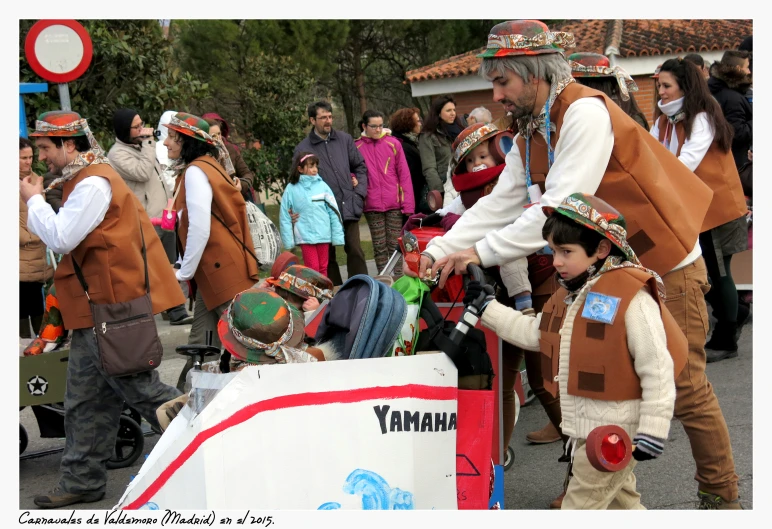 people dressed in costumes at the annual parade