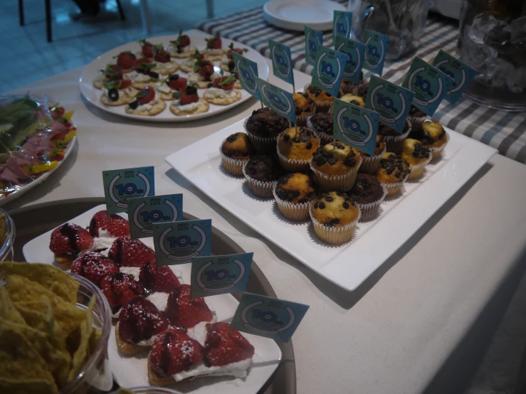 a display plate with various snacks and decorations