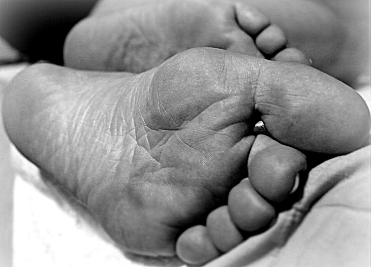 an image of baby foot close up