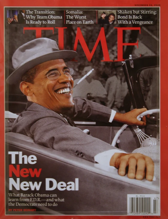 the front cover of time magazine showing president obama