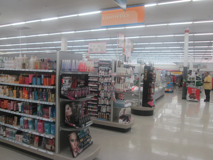 a grocery store with multiple displays of products