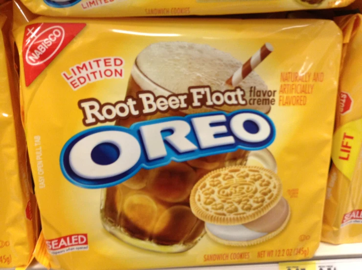a package of oreo ice cream on display in the store