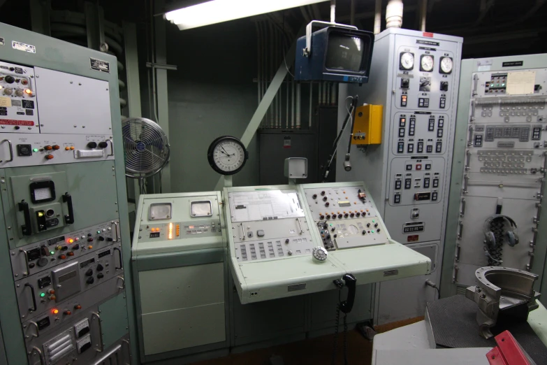 some electronic controls in a large room