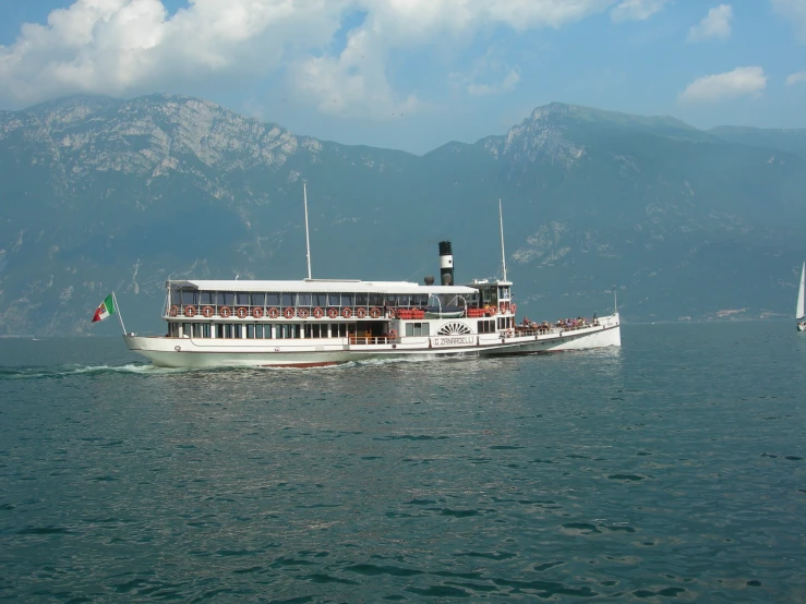 a cruise ship that is docked in the water