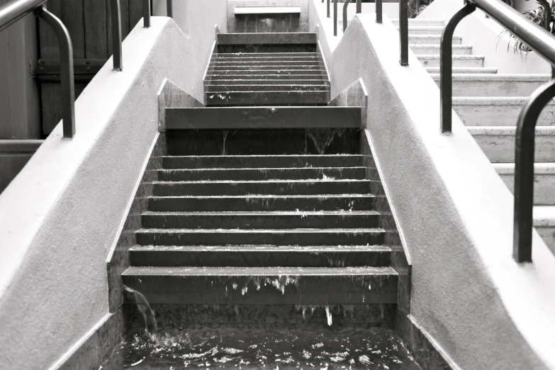 an image of stairs going up to the water