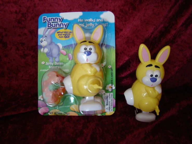 a plastic toy with some bunny on it