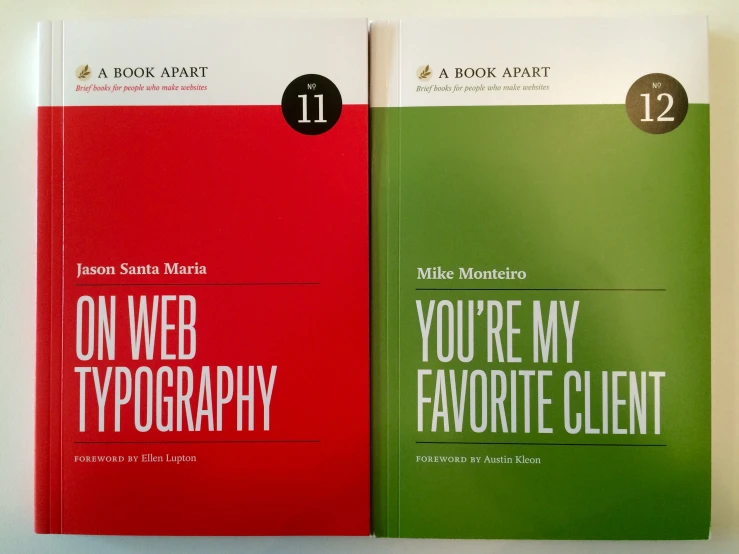 two books one red, the other green