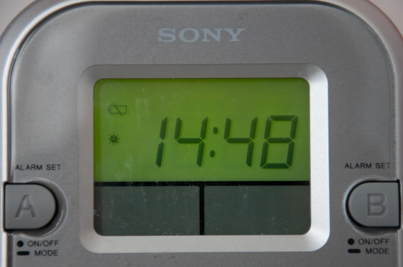 the digital clock shows four thirty minutes