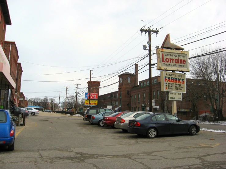 a couple of cars parked in the road