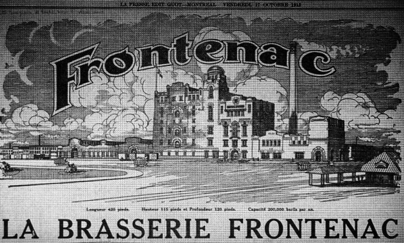 an advertit for the vintage french newspaper frontenac