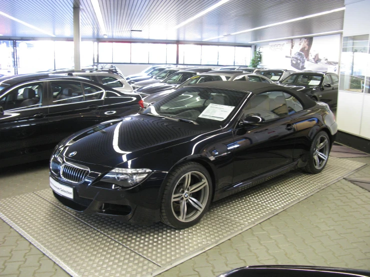 bmw cars lined up on display at a car show