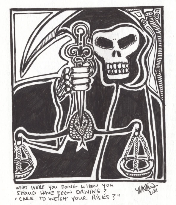 a skeleton holding a sword and wearing a hook