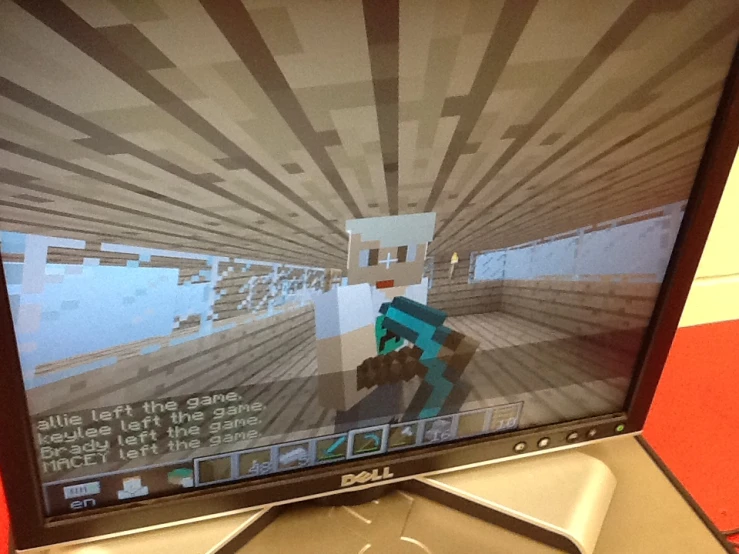 a computer screen is shown with the image of a minecraft