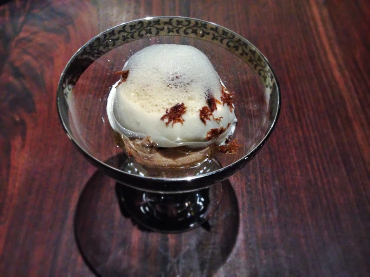 an ice cream sundae with cinnamon flavor