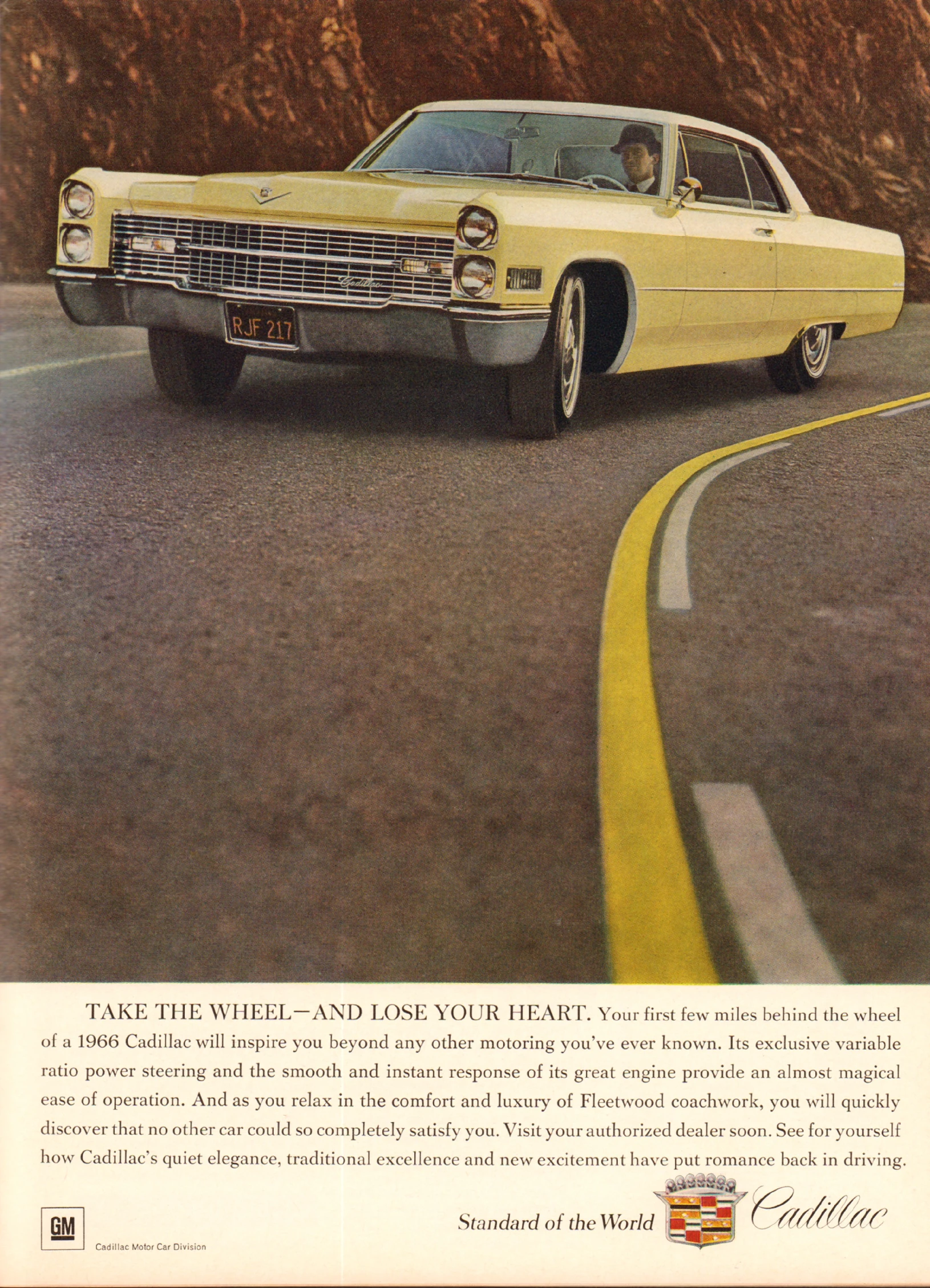 an advertit from the cadillac motor company